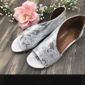 Mata brand designer side cut out flat sandal